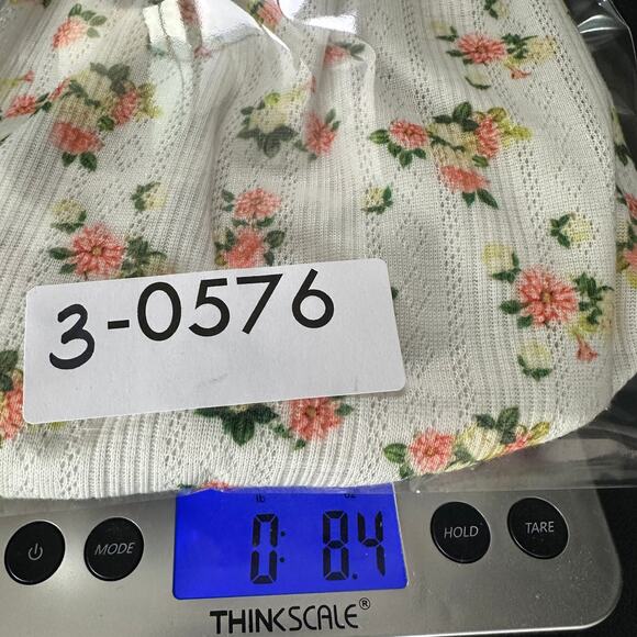 For Love and Lemons Lola Pointelle Top XXS White Yellow Floral Y2K Cottagecore - Picture 9 of 9